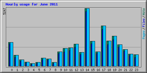 Hourly usage for June 2011