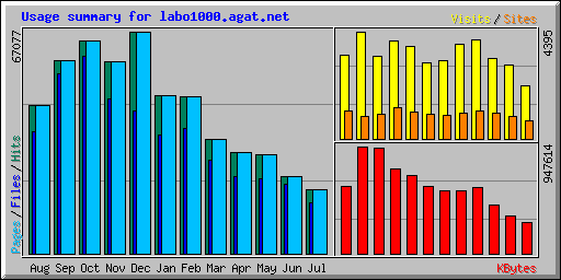 Usage summary for labo1000.agat.net